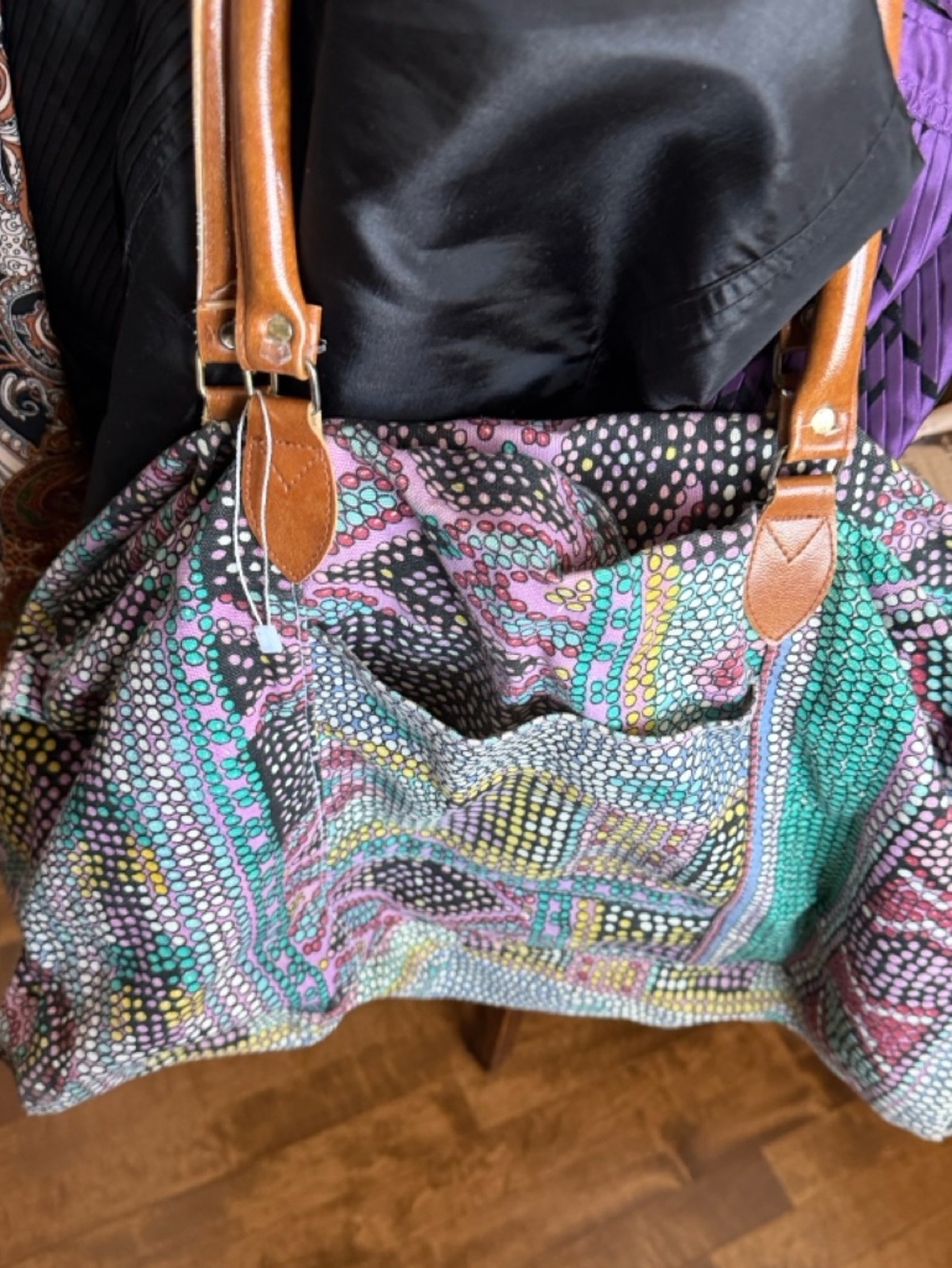 Multicolour Big Bag For Weekend in Fabric